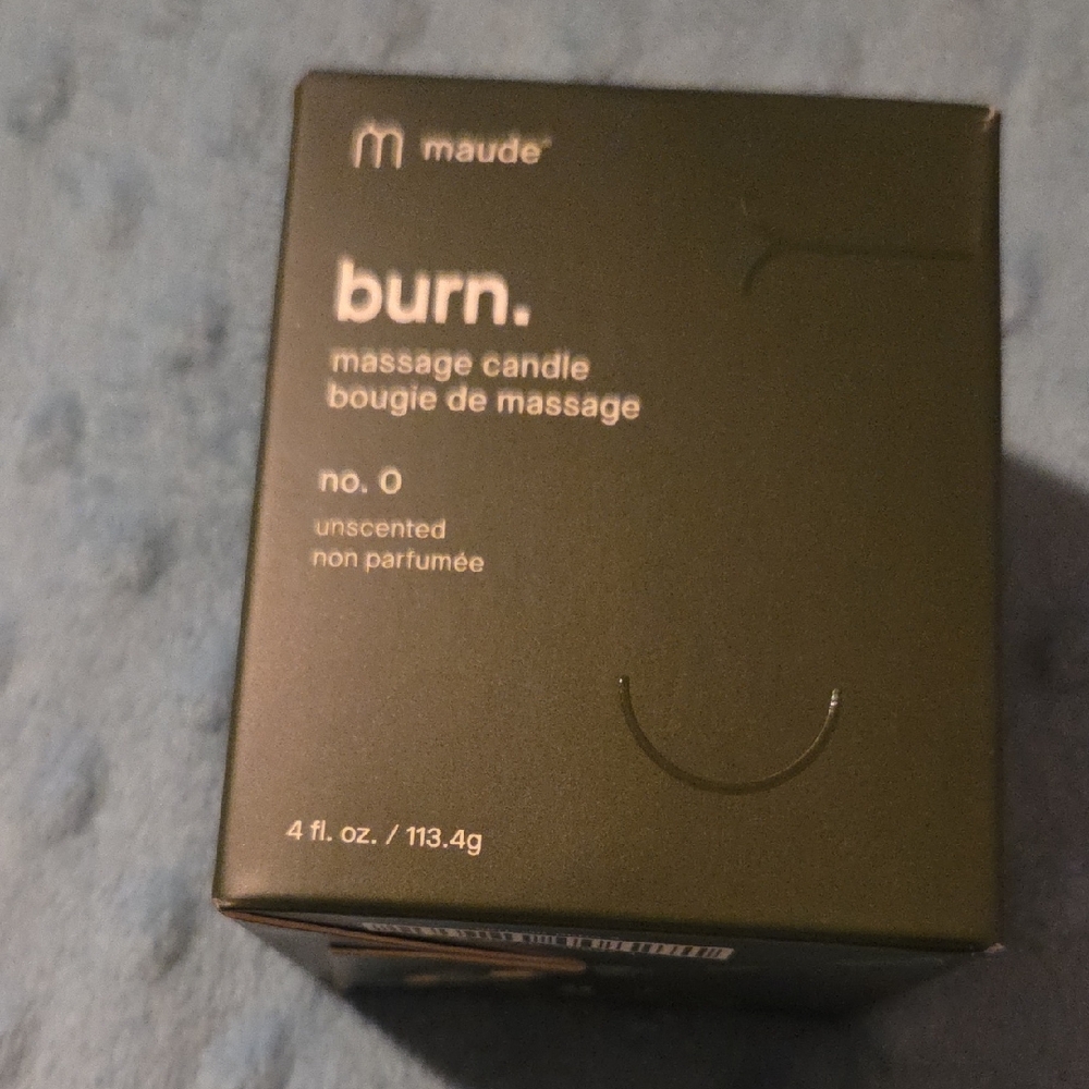 Maude Burn Unscented Massage Candle in Black